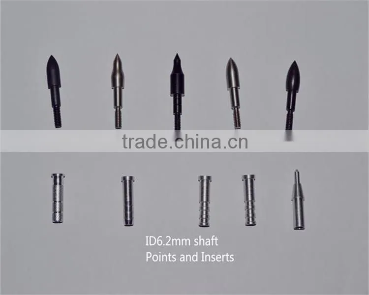 Archery hunting arrow goldtip- ID6.2mm shaft point and insert