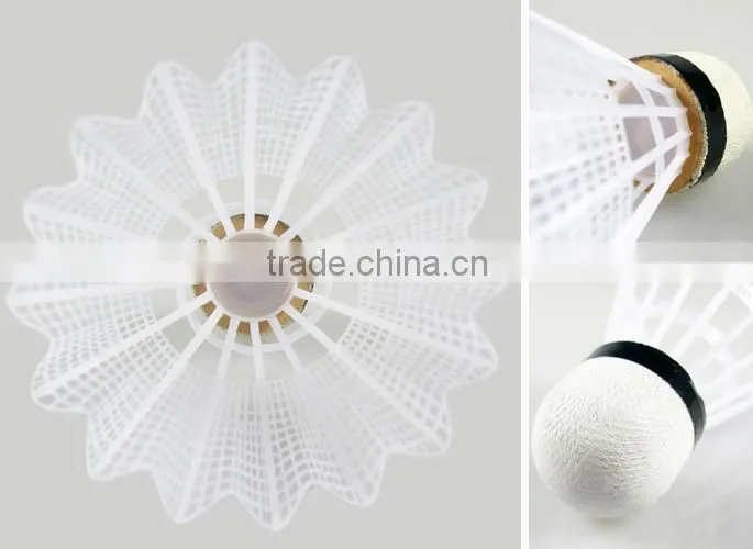 High Quality Nylon Feather 12pcs/Barrel Badminton Ball White Teal Feather Sport Game Training Badminton