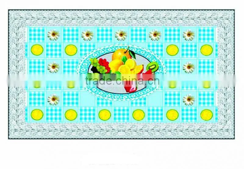 2015 Newest transparent printed all-in-one pvc table cover piece/roll