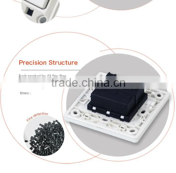 High quality frosted faceplate PC white double TV walll socket