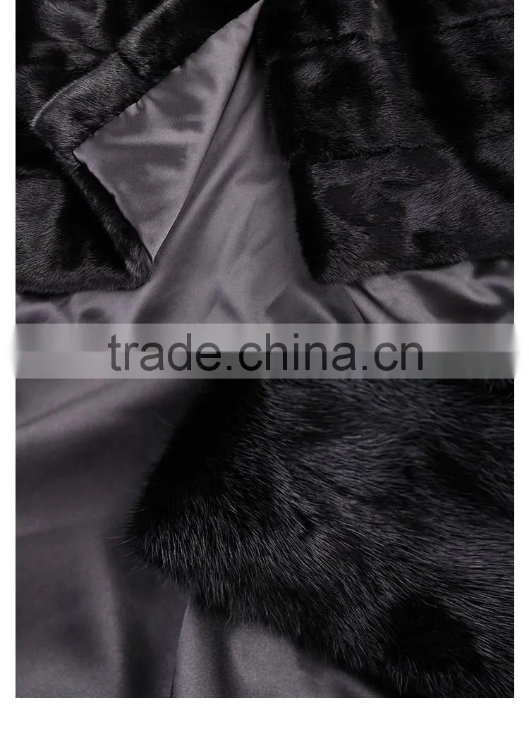 2015 long winter real mink fur womens' coat for sale