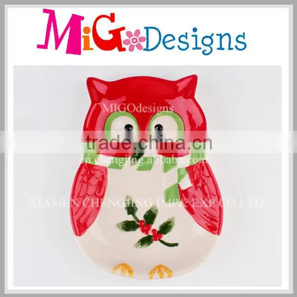 Animal Cartoon Owl Ceramic Tableware Plate Wholesale