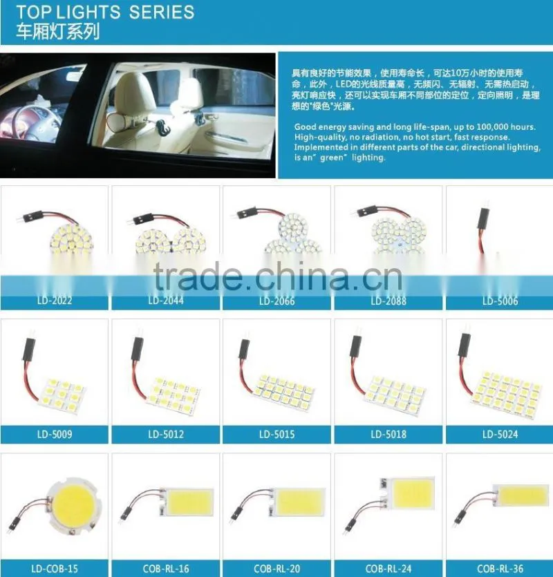 Promotion Cob Led Panel Lamp With Dome Festoon BA9S 3Adapter Car Auto Interior Reading Map Lamp