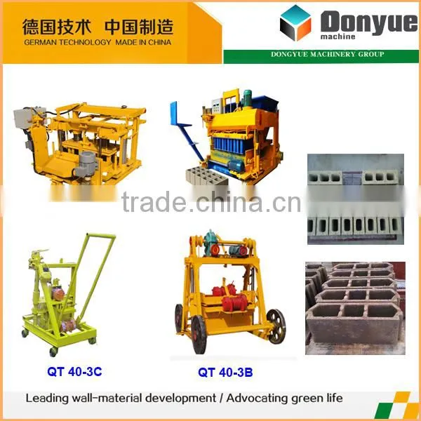 Factory price manual concrete brick making machine sale QT40-3B
