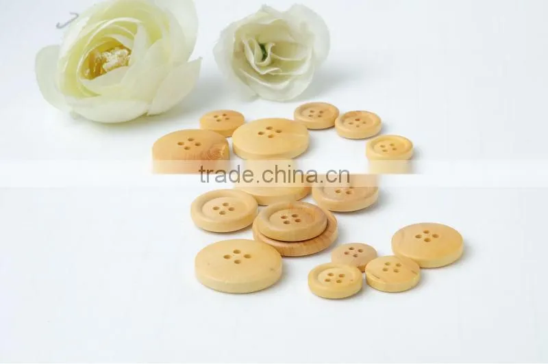 environmental natural 4 holes poplar wood buttons