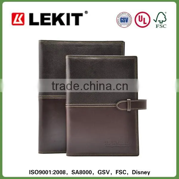 6-ring leatherette folder produced by Lekit