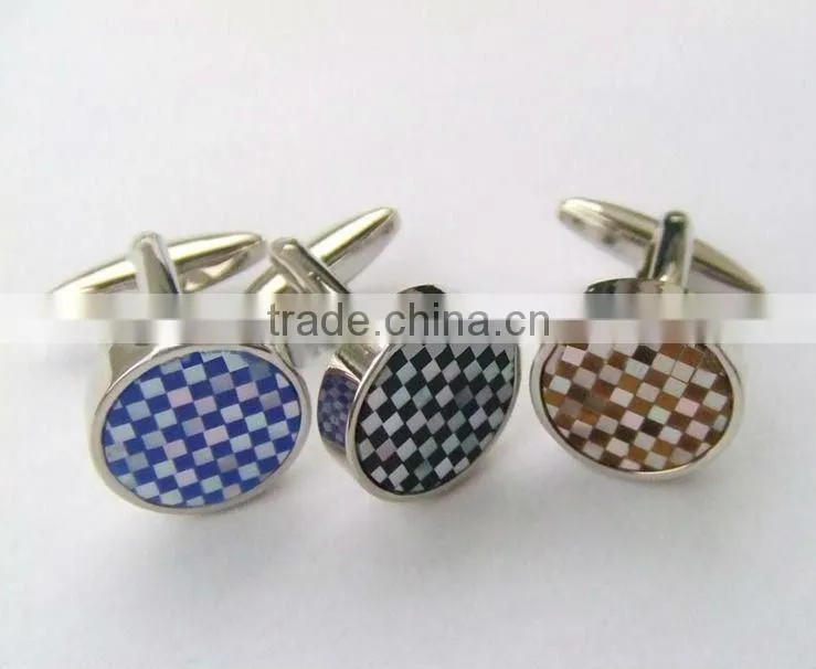 round metal cufflinks
