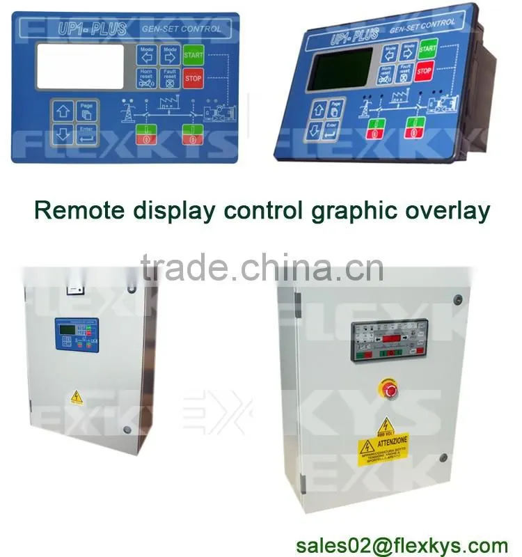 Remote display control pillow embossed keys graphic overlays