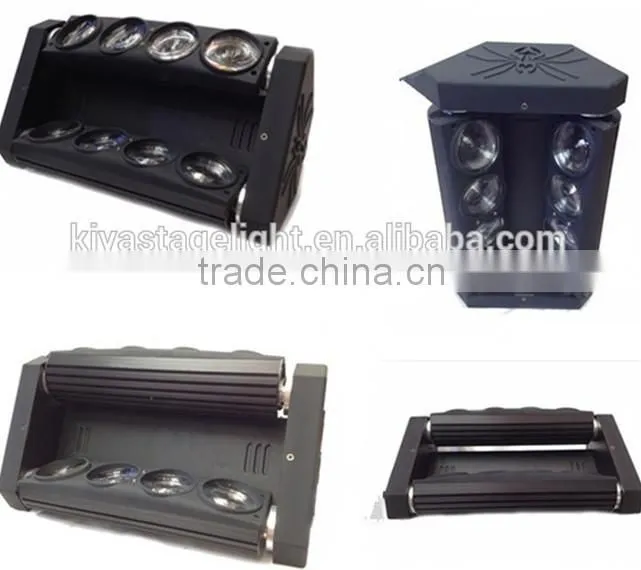 Hot new products for 2015 rotating pub light led beam moving head 10w*8pcs strobe light spider