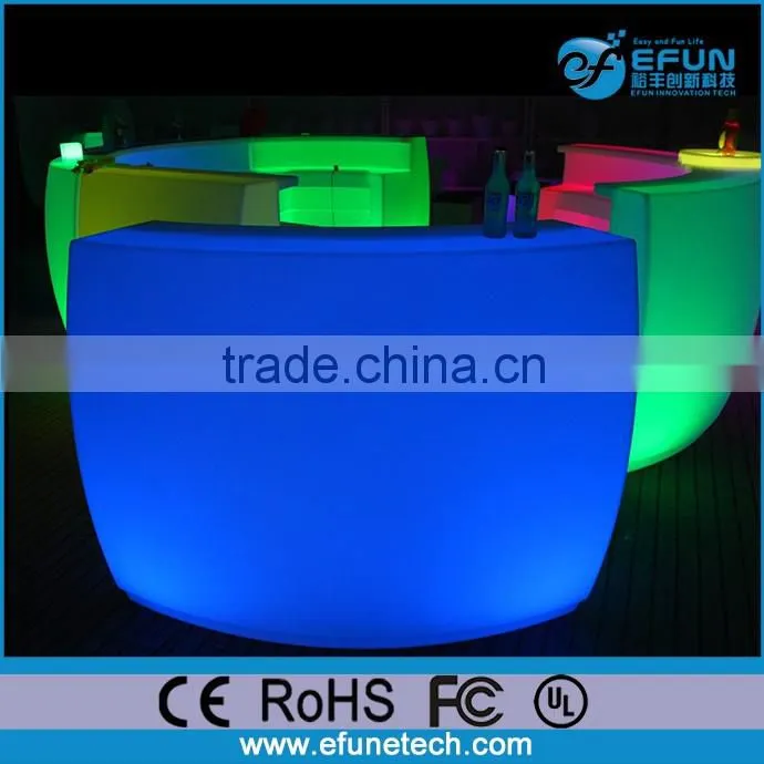 battery powered led coffee shop bar counter,illuminated hotel lounge counter