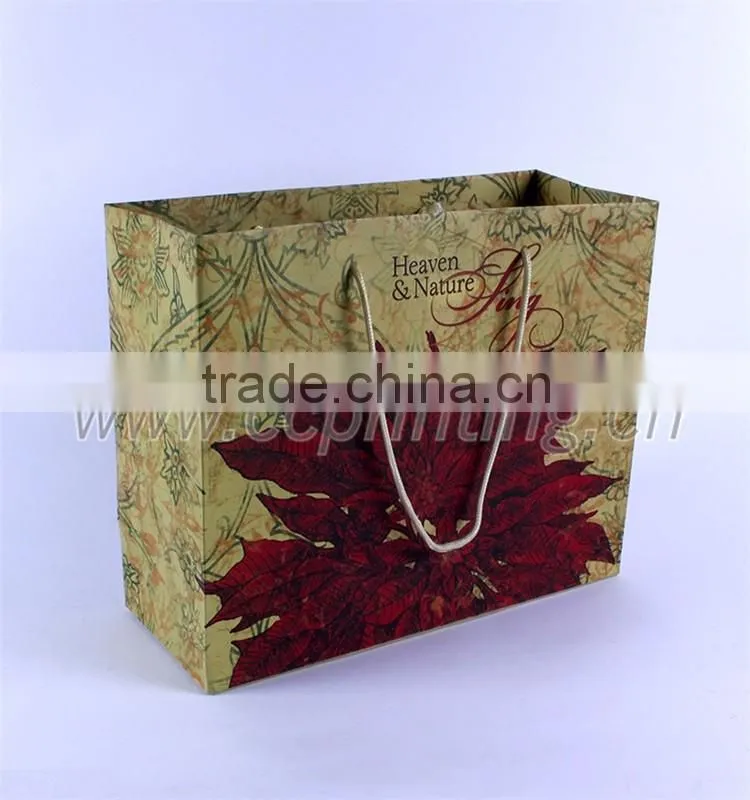 tea paper packaging bag with ribbon handles