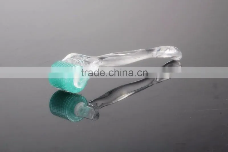 MT 192 stainless steel needle derma roller with clear plastic handle popular in Europe