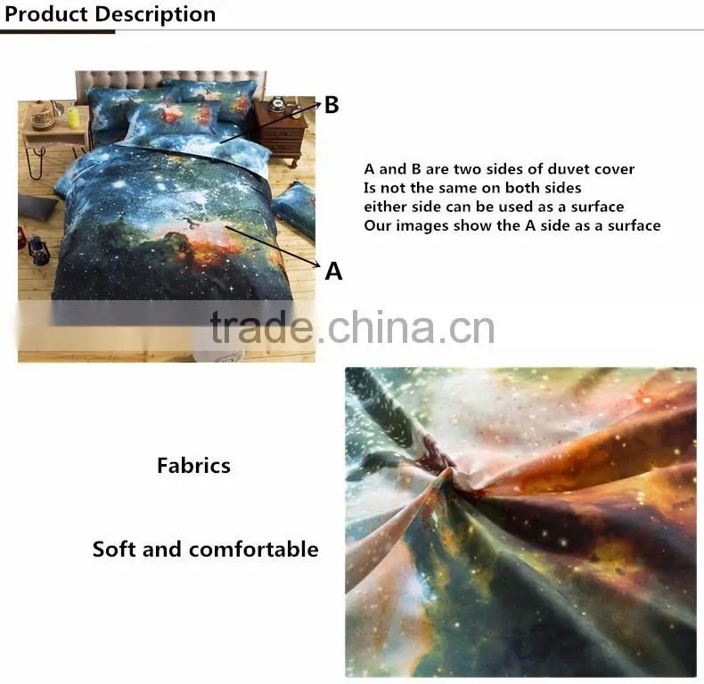 3d Galaxy bedding sets Twin/Queen Size Universe Outer Space Themed Bedspread 2pcs/3pcs/4pcs Bed Linen Bed Sheets Duvet Cover Set