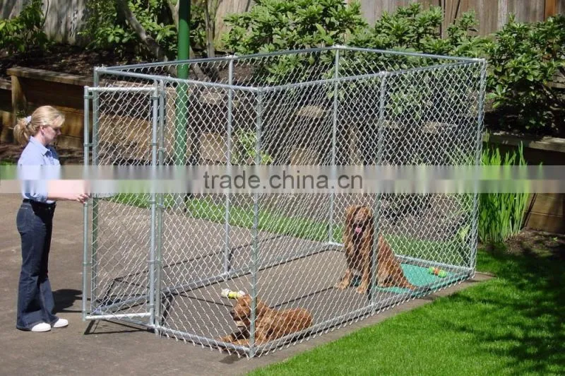 large outdoor hot-dipped galvanized chain link dog kennel