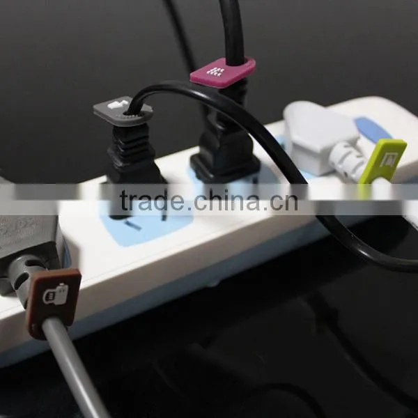 accessories for phones Colorful Silicone Cable Tie Tag silicone cable marker cable tie marker/tag/organizers