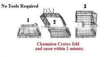 Collapsible Metal Pet Animal Cages With Plastic Tray DFW006