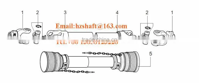 pto shaft with shear bolt clutch/shear bolt clutch torque limiter with CE certificate