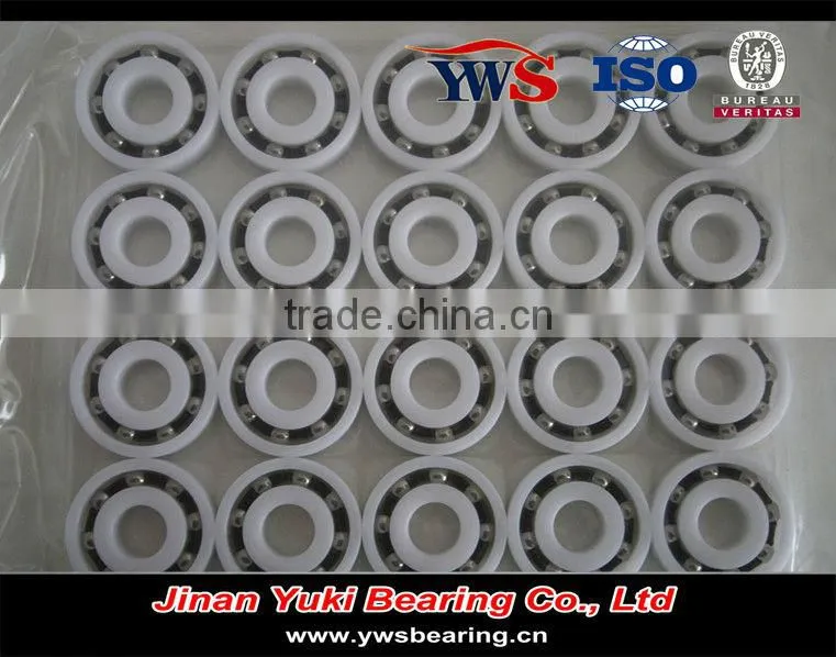 stainless steel ball plastic cage bearing 1621 plastic pom rings