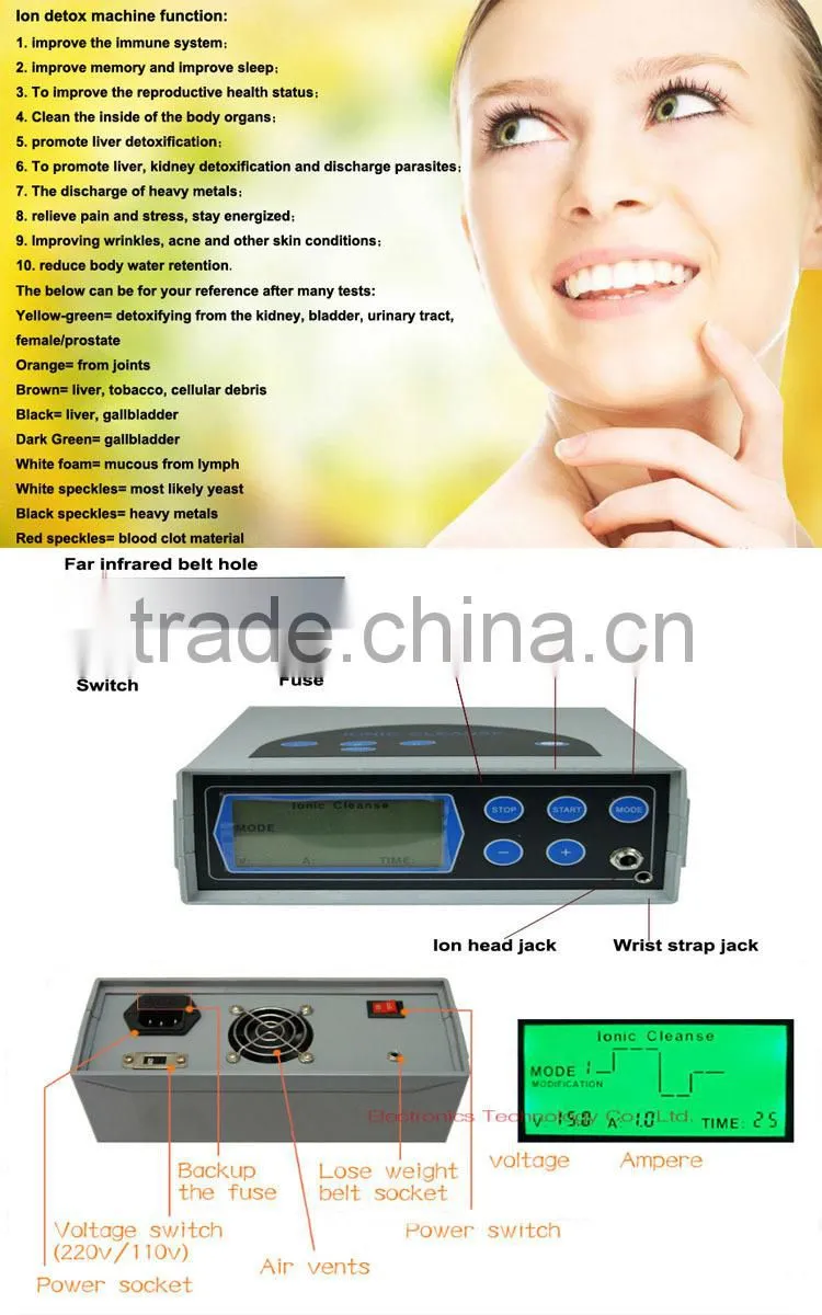 2017 Detox foot spa with LCD screen factory price