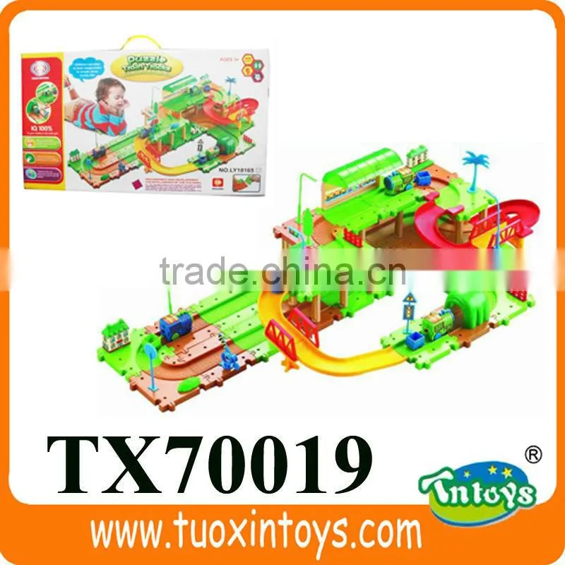 plastic building blocks train set
