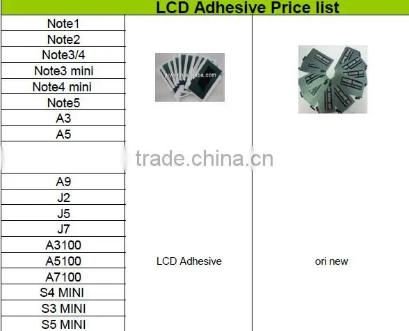LCD repairing adhesive sticker on the back of LCD for samsung S5/ I9600