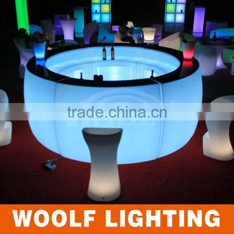 2014 hot !!! Color changing rechargeable led KTV bar table