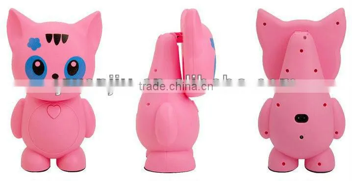 Supply fashion cartoon charging kitten model table lamp