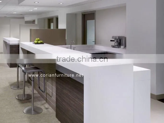 Quartz stone new design Office self service kitchen counter