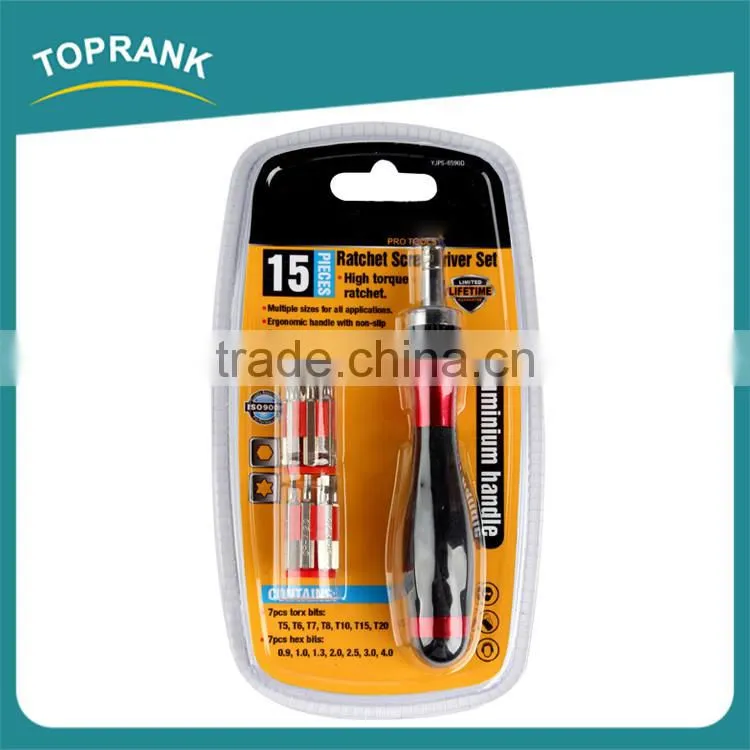 High quality multiple sizes pocket precision ratchet screwdriver set