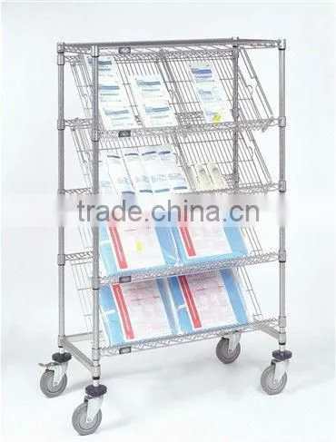 Removable Chrome Wire Slant Shelf Kits