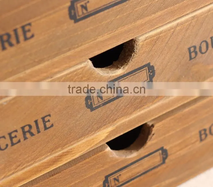 Three layers brown Wooden jewelry gift boxes