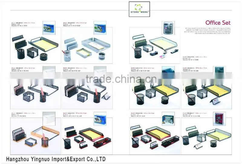 Hot Sale Durable Metal Mesh Office Desk Stationery Set