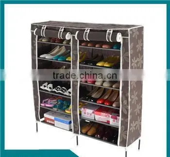 Portable Folding shoe rack, Non-woven Fabric Dustproof 5Tiers Hot Sale Shoe Rack Wall Mounted with Cloth Cover