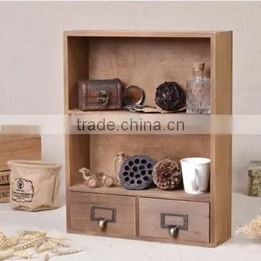 Two drawer wall wooden boxes