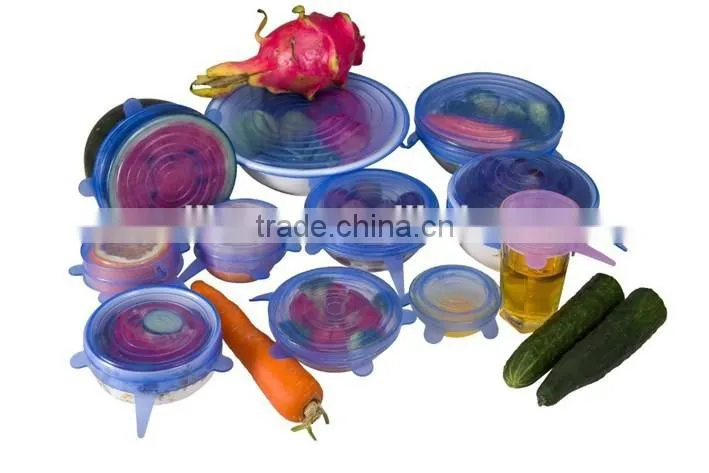 High Quality Food Grade Flexible silicone can pot cover silicone suction Lids
