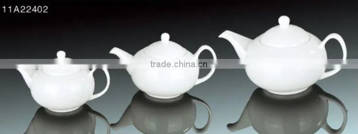 Fine bone china white ceramic coffee and tea pot