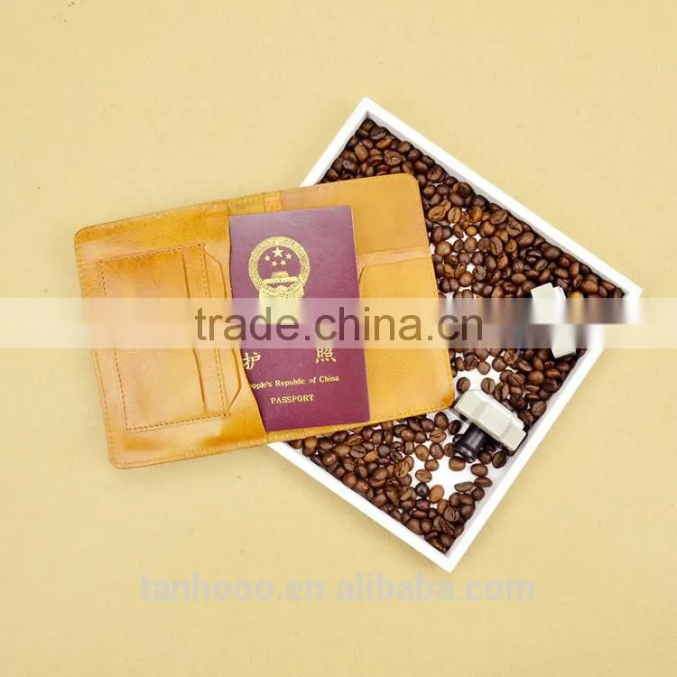 leather business card holder ,fancy passport holder soft good leather