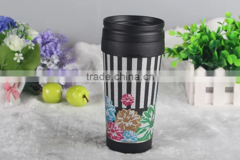 Plastic Cap Tumbler Custom Design Mugs