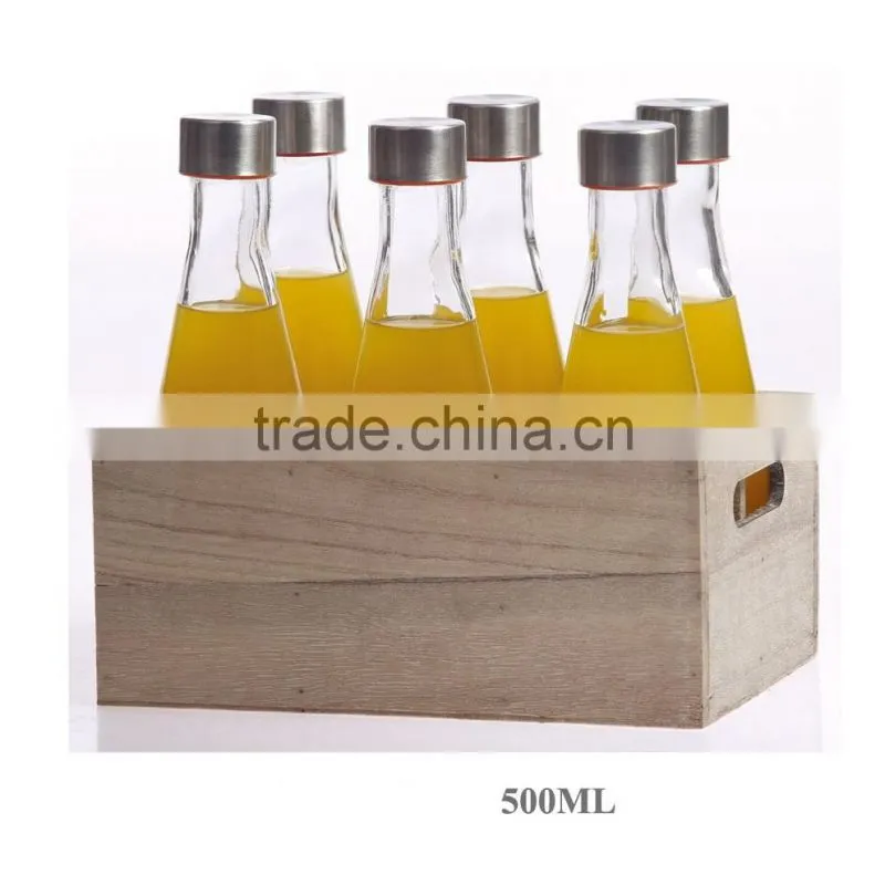 500ml glass juice bottle set
