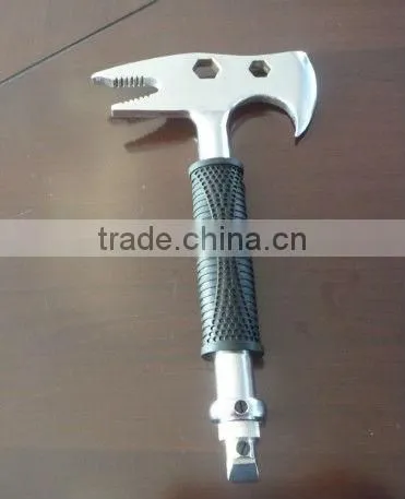 Multi-use axe with steel handle