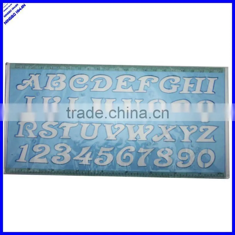 22cm plastic drawing alphabet ruler