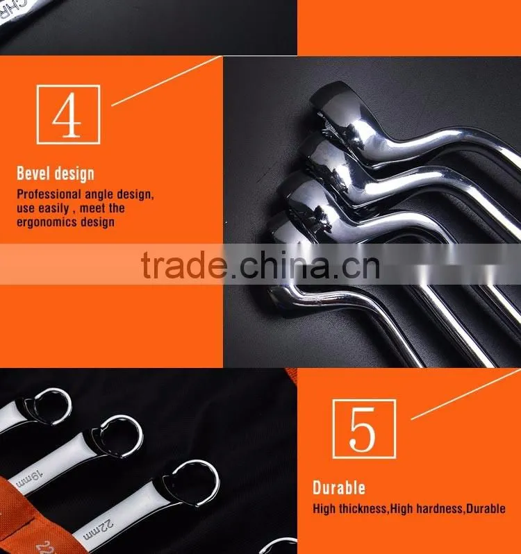 Professional 11PCS CR-V Double Offset Ring Wrench Spanner