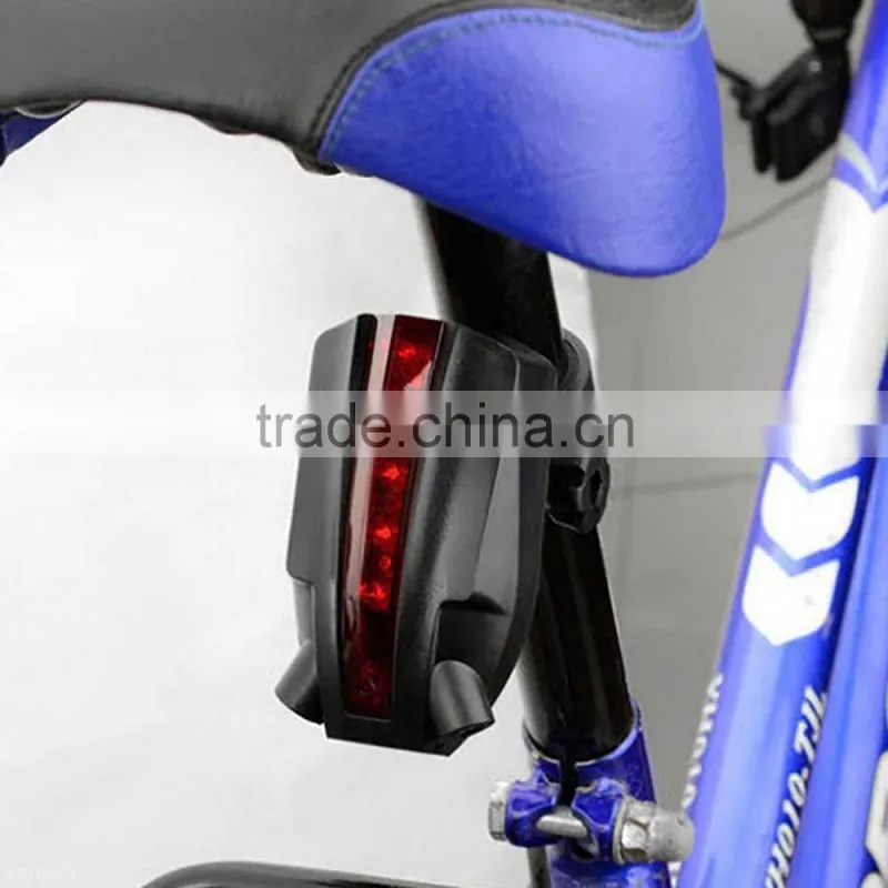 2016 new Outdoor 5 LED 2 Laser Bike Bicycle Rear Tail Lamp Bicycle LOGO Projection Lights