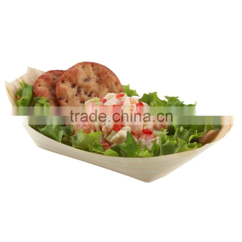 Natural Disposable All size Food Box Decorate Boat Sushi Boat Pine Boat