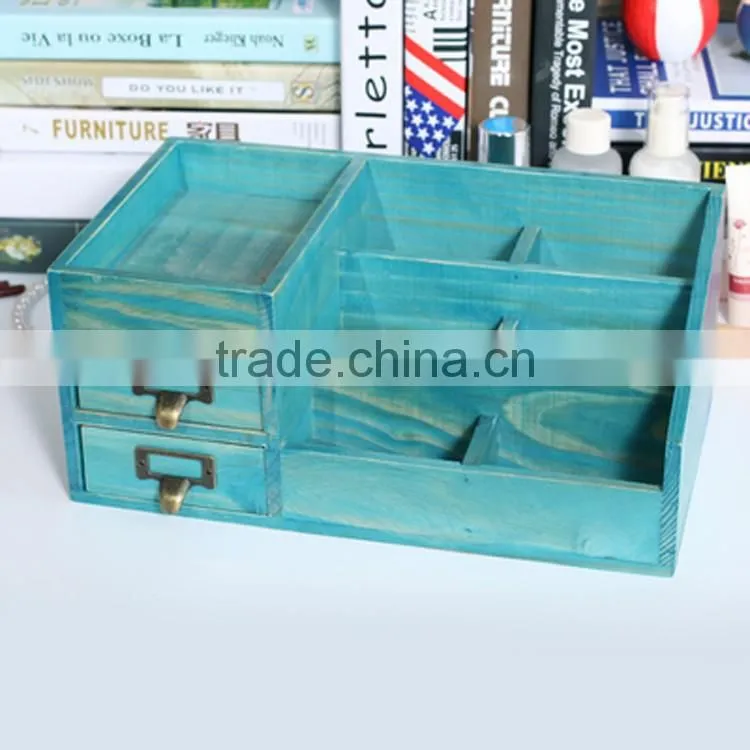 Trendy superior colorful exquisite jewelry organizer keepsake durable storage wood box