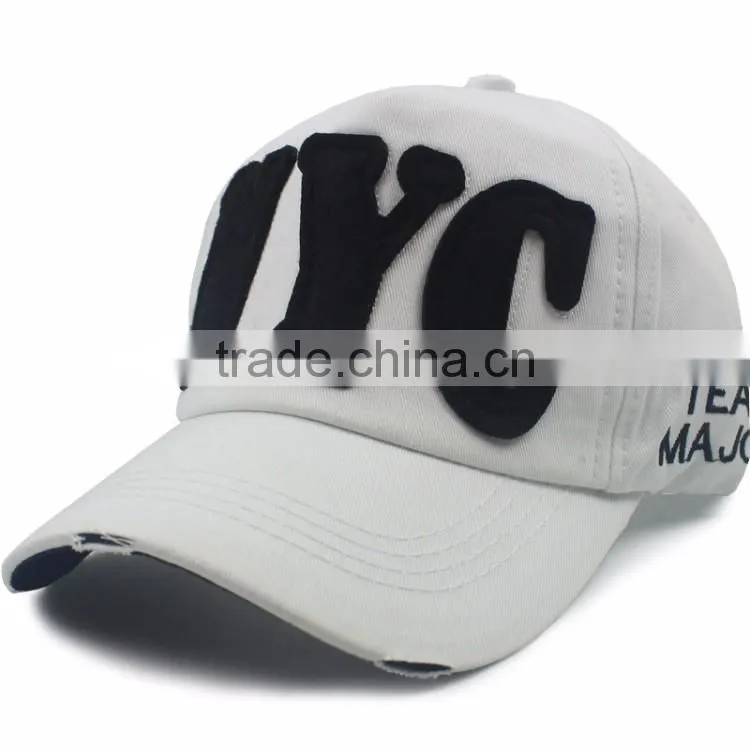 custom unstructured 6 panel distressed baseball hats