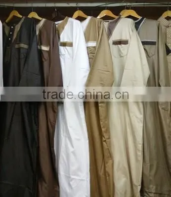 2016 latest Islamic Clothing Men's Abaya Muslim Throbe