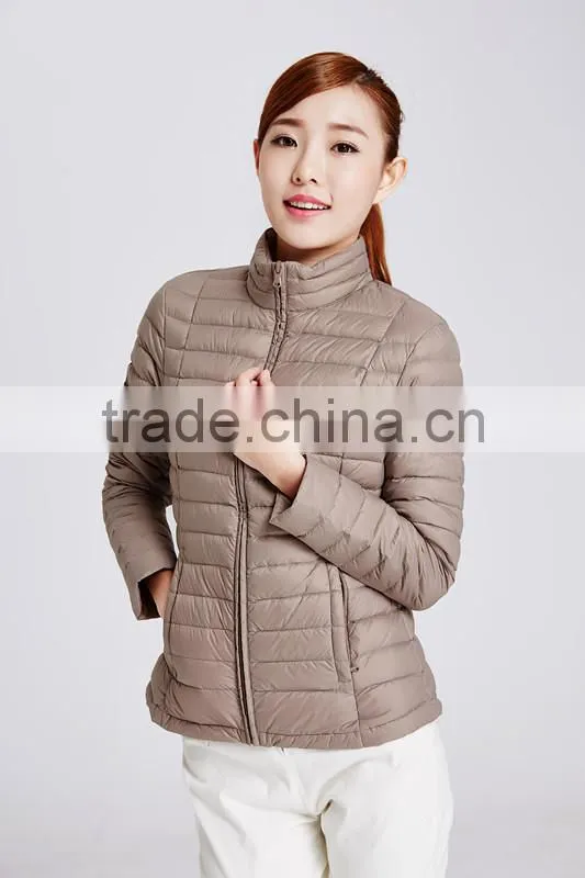 2015 elegant and ultralight women duck down jacket