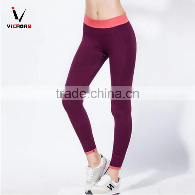 Sublimation black grey color blank seamless cheap skin tight fitness wear yoga pants