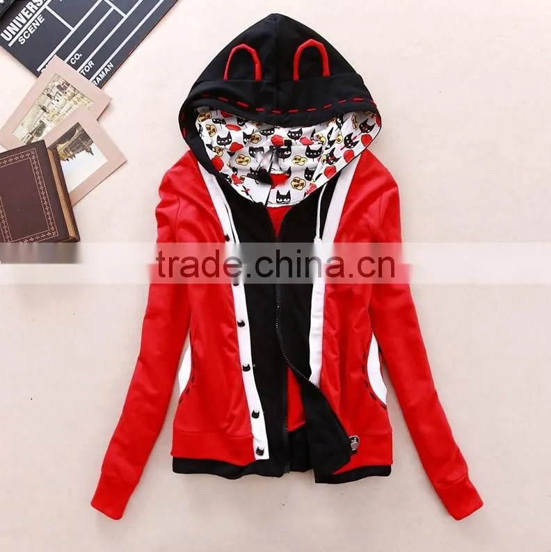 fleece jackets bulk women cute color pattern double layer girls winter coat OEM wholesale